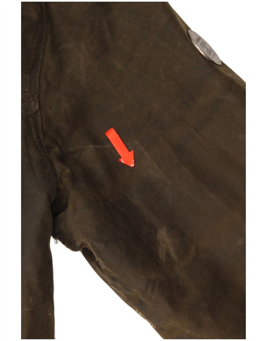 Женская куртка Barbour из вощеного хлопка с капюшоном UK 12, хлопок среднего цвета хаки