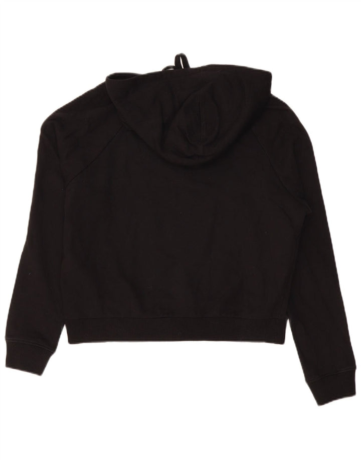 Женский джемпер с капюшоном в стиле оверсайз с графическим рисунком Vans, размер UK 10, маленький, черный, хлопок