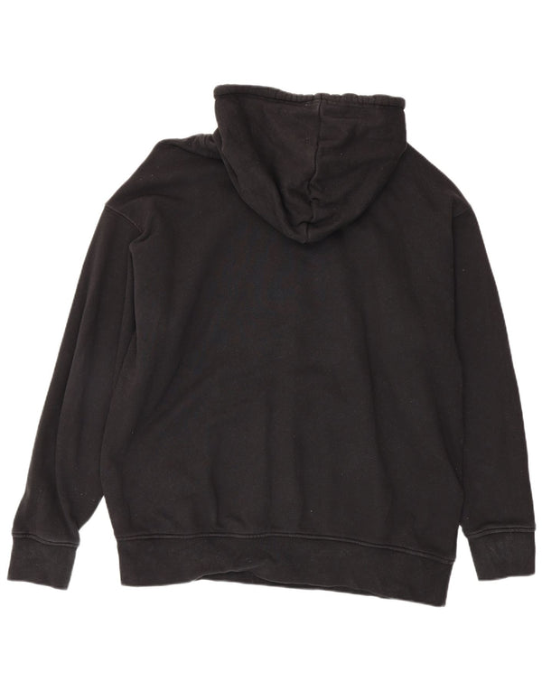 Женский джемпер с капюшоном Adidas Oversized с рисунком, Великобритания, 24/26, 2XL, черный, хлопок