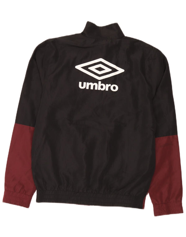Umbro Мужской спортивный костюм с графическим рисунком, верхняя куртка, маленький темно-бордовый полиэстер с цветными блоками