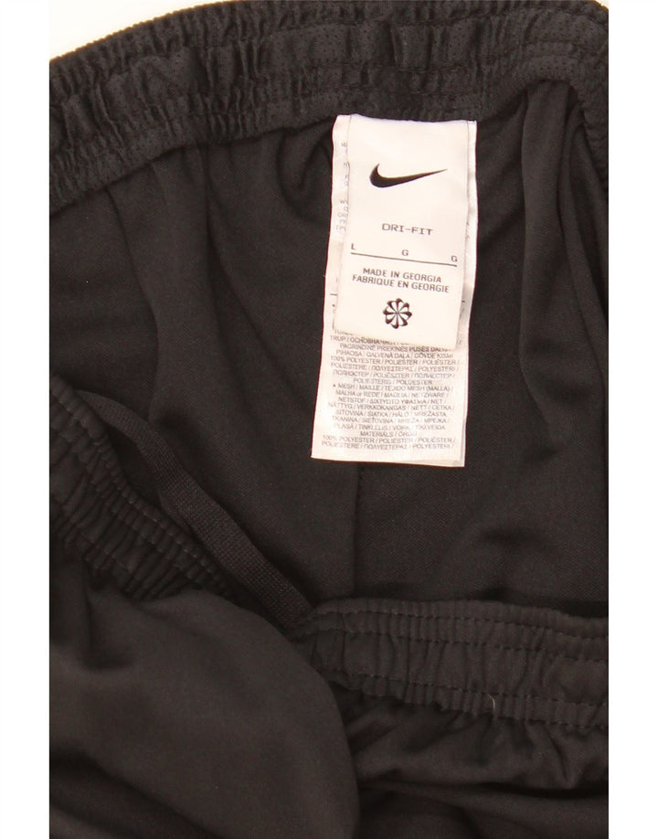 Мужские спортивные брюки Nike Dri Fit, большие черные полиэстер с цветными блоками