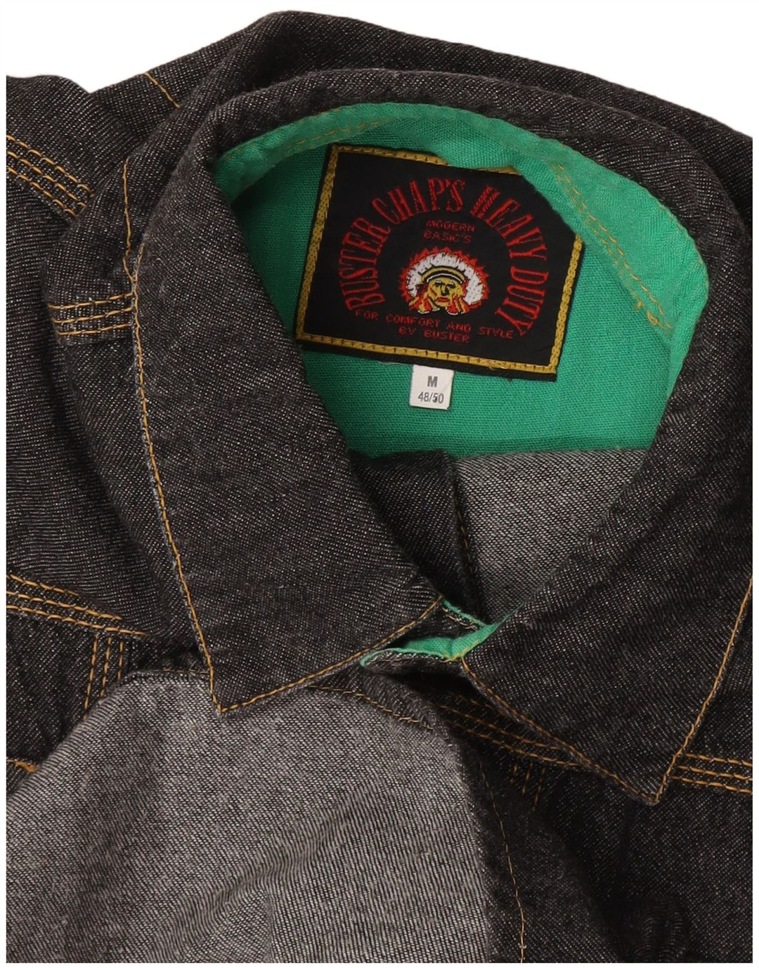 Рубашка мужская джинсовая BUSTER IT 48/50 Средняя Черная