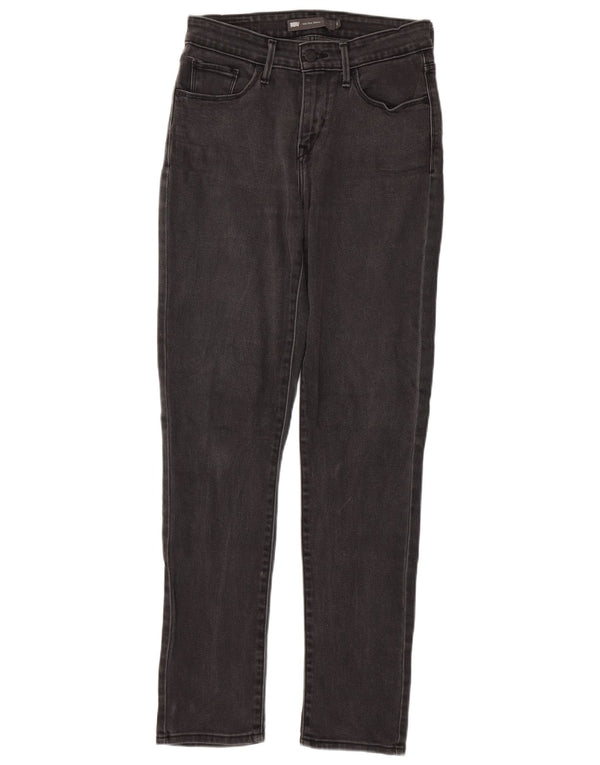 Женские джинсы скинни со средней посадкой LEVI'S США 4, маленькие W27 L32, серый хлопок