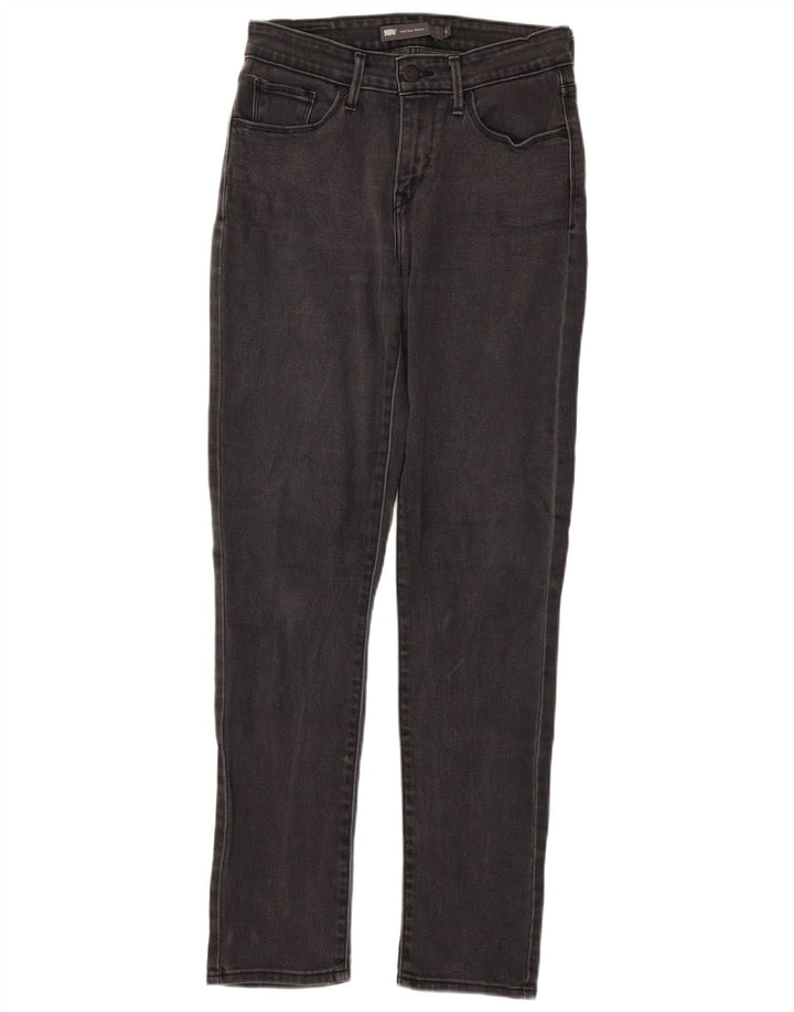 Женские джинсы скинни со средней посадкой LEVI'S США 4, маленькие W27 L32, серый хлопок