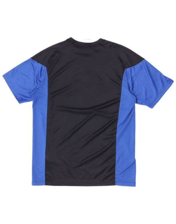 Мужская футболка Nike Dri Fit с графическим рисунком, большой темно-синий полиэстер с цветными блоками