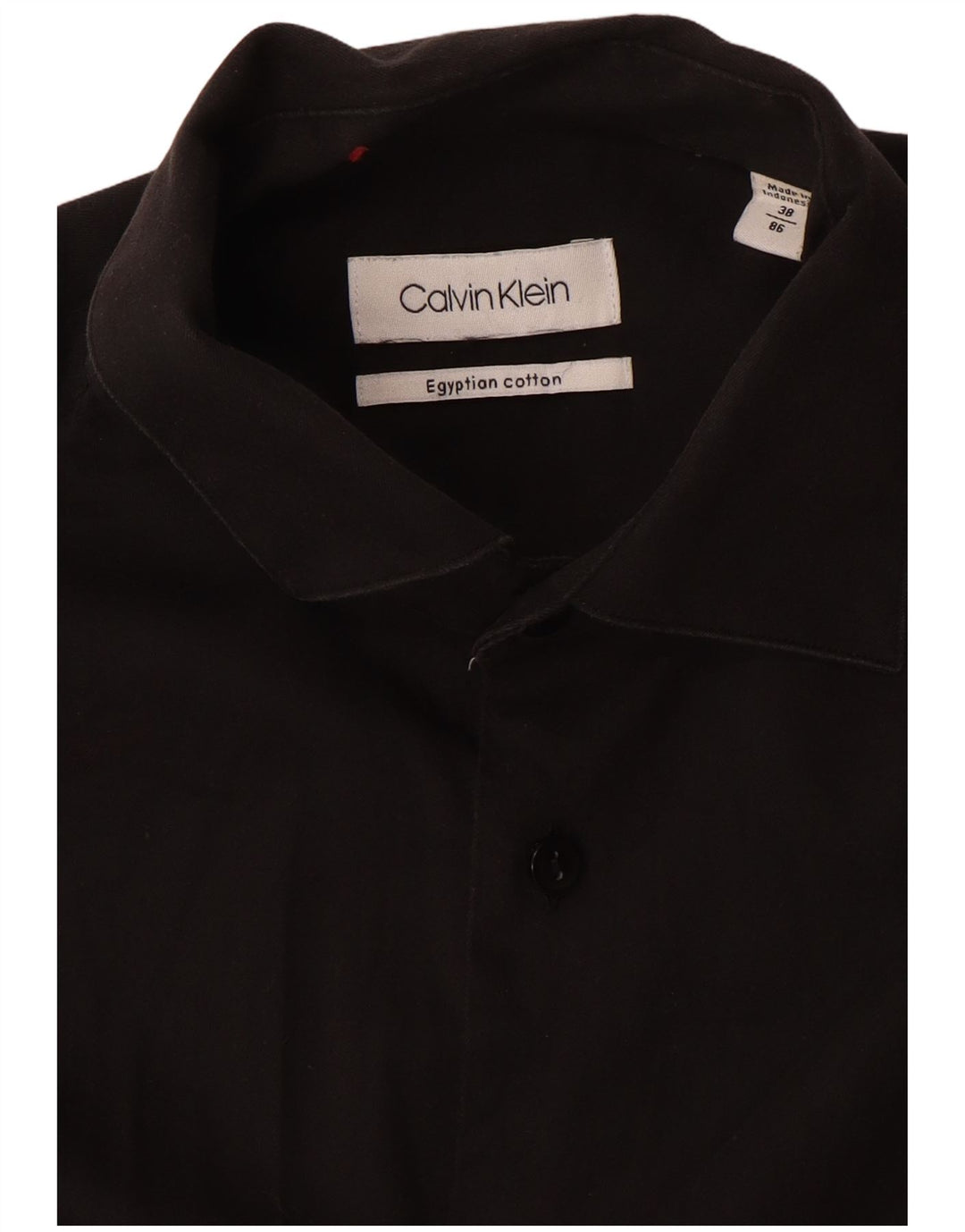 Мужская рубашка Calvin Klein, размер 38, маленькая, черная, хлопковая