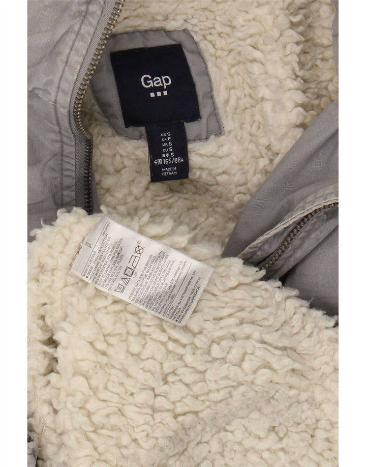 Женская парка Gap с капюшоном UK 10, маленькая серая, хлопок