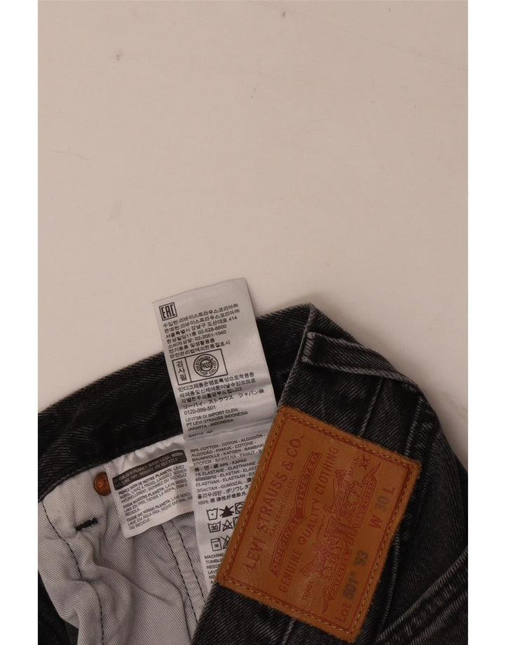Мужские прямые джинсы Levi's 501 W30 L28 серые, хлопок
