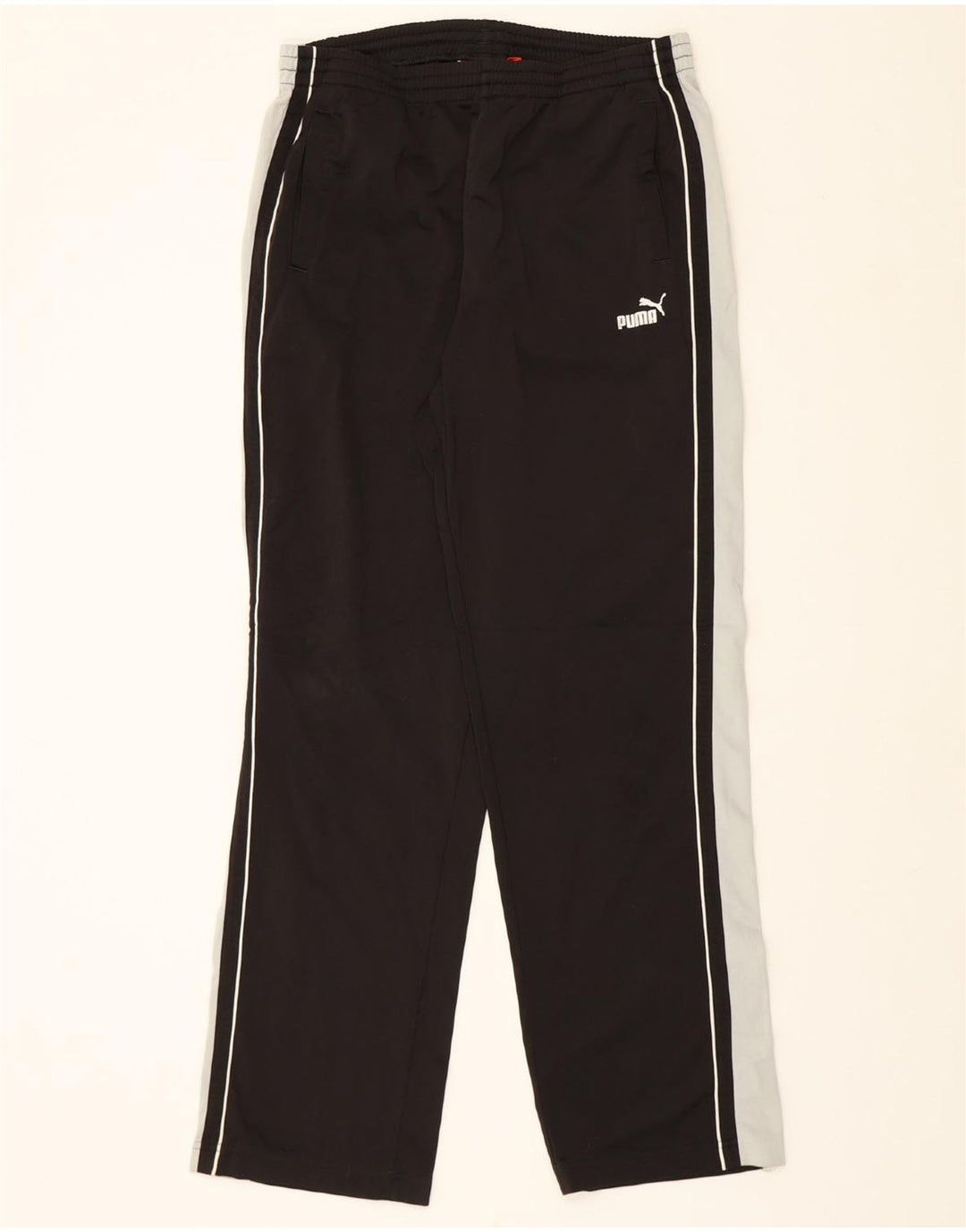 PUMA Mens Tracksuit Trousers Medium  Black Colourblock Polyester Vintage Puma and Second-Hand Puma from Messina Hembry 