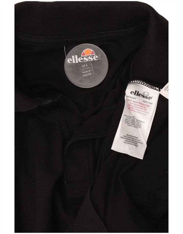 Мужская рубашка поло Ellesse, большая черная, хлопок