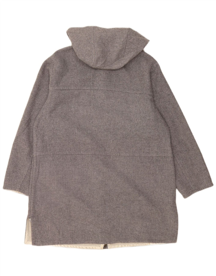 Женское пальто с капюшоном Tommy Hilfiger UK 18 XL серое шерстяное
