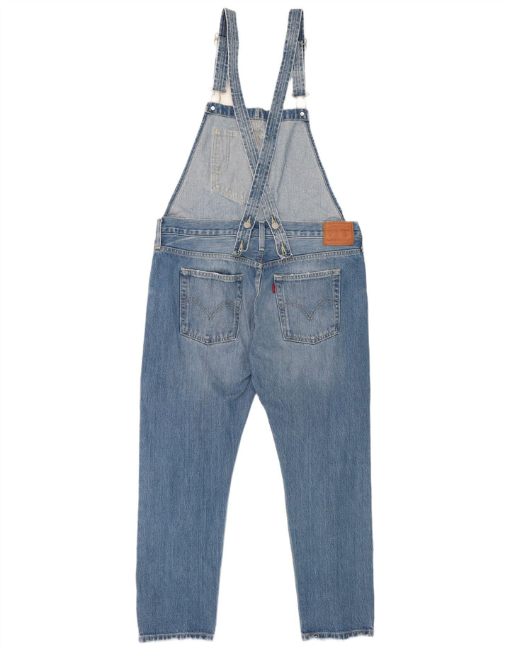 Женские потертые комбинезоны Levi's, прямые джинсы, средние W36 L27, синие