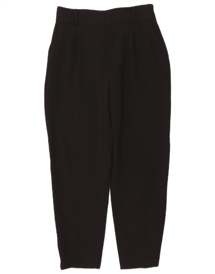 Женские зауженные брюки чинос Zara, большие W30 L27, черные, полиэстер
