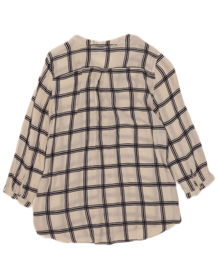 Женская блузка с рукавом 3/4 Zara UK 6 XS, белая клетка