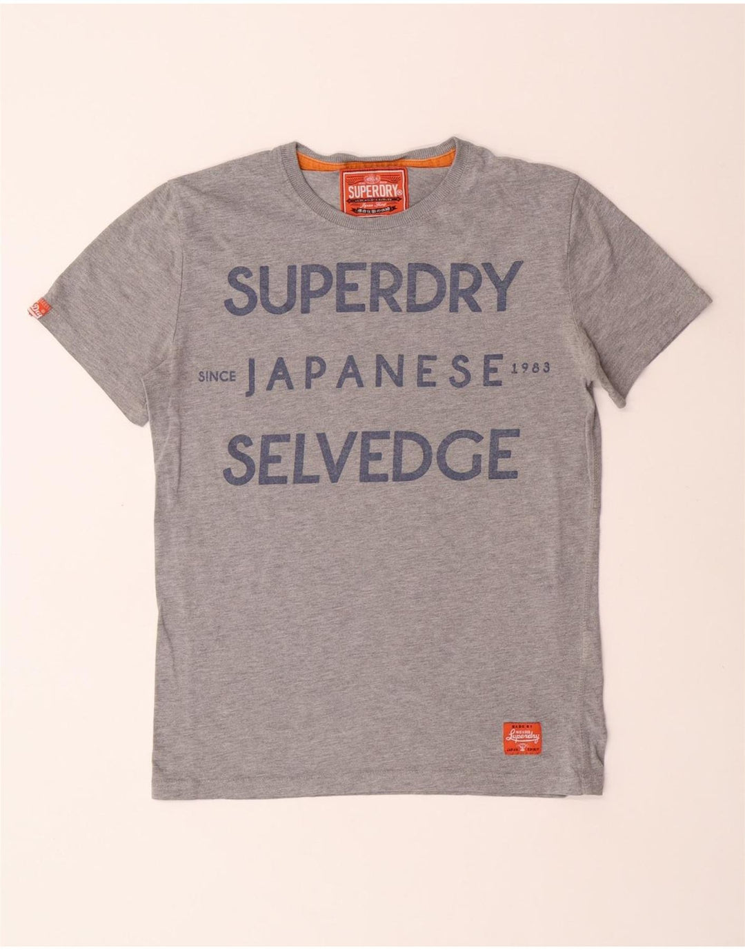 Superdry Мужская футболка с рисунком Верх среднего серого цвета из полиэстера