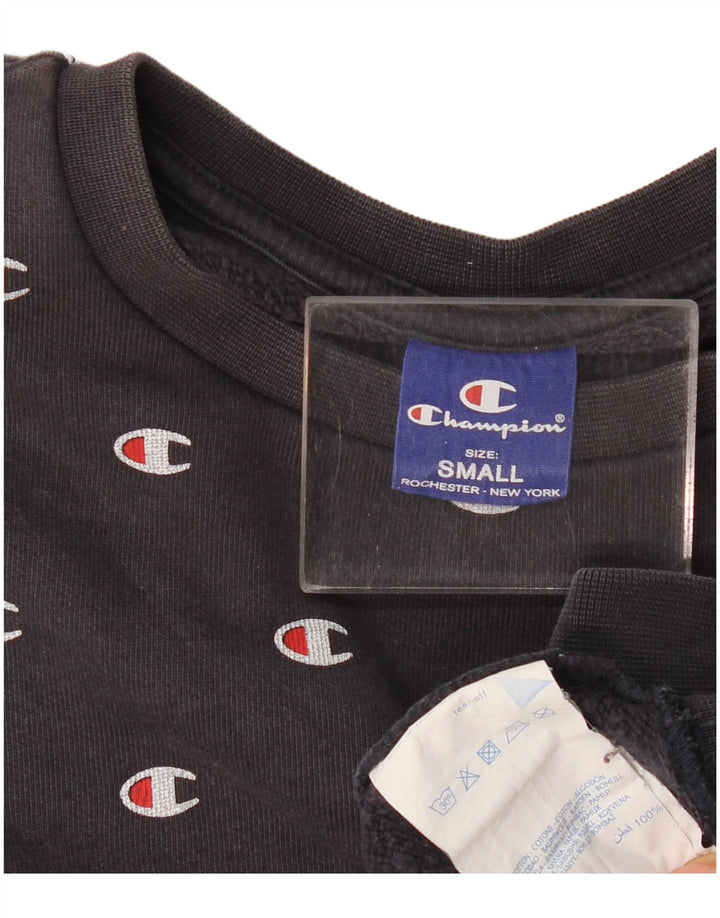 Женский свободный свитер с рисунком Champion UK 10, маленький черный