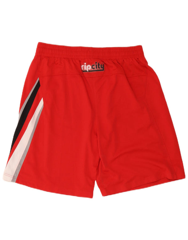 Adidas Mens Portland Trail Blazers Спортивные шорты с рисунком XL Красные цветные блоки
