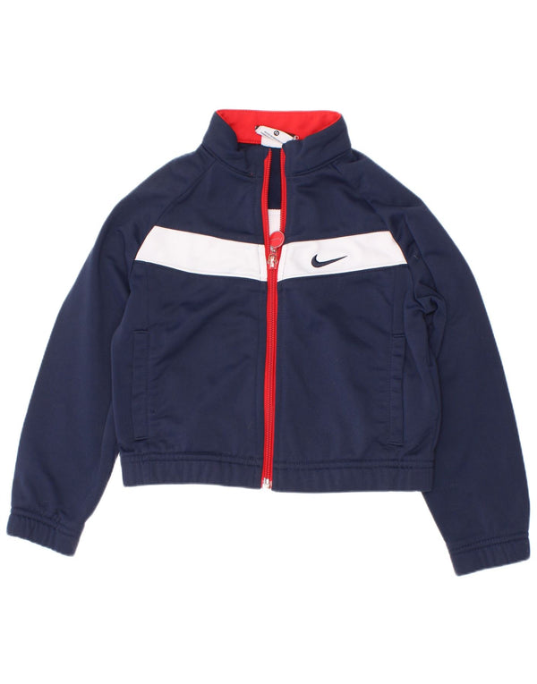 Спортивный костюм Nike для мальчиков, верхняя куртка 3–4 лет, XS, темно-синий, полиэстер с цветными блоками