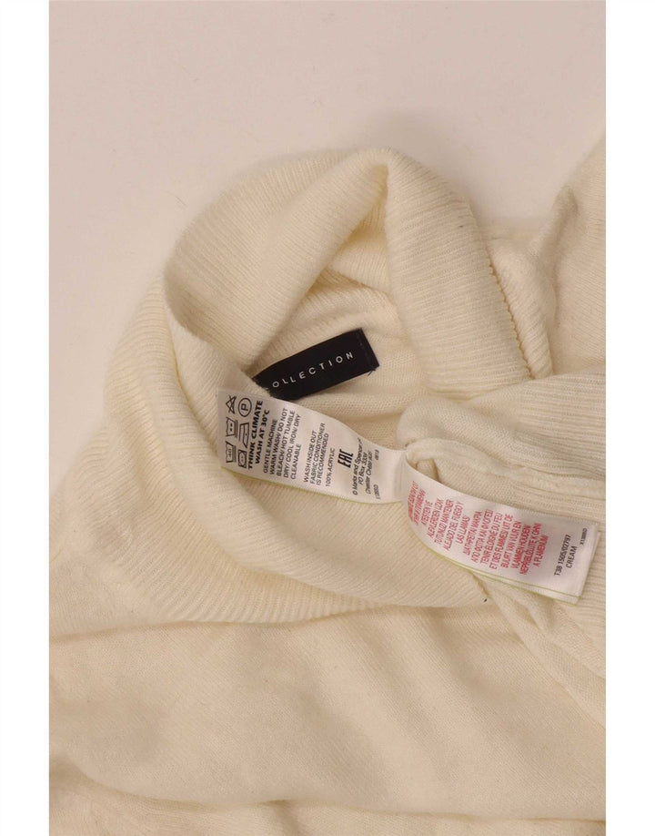 Женский джемпер с высоким воротником Marks & Spencer, Великобритания 16, большой Off White