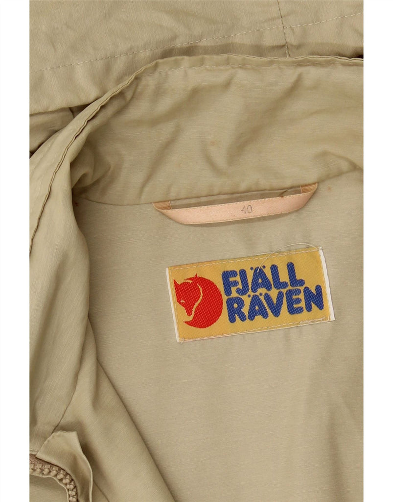 FJALL RAVEN Womens Hooded Bomber Jacket EU 40 Medium Beige Cotton Vintage Fjall Raven and Second-Hand Fjall Raven from Messina Hembry 