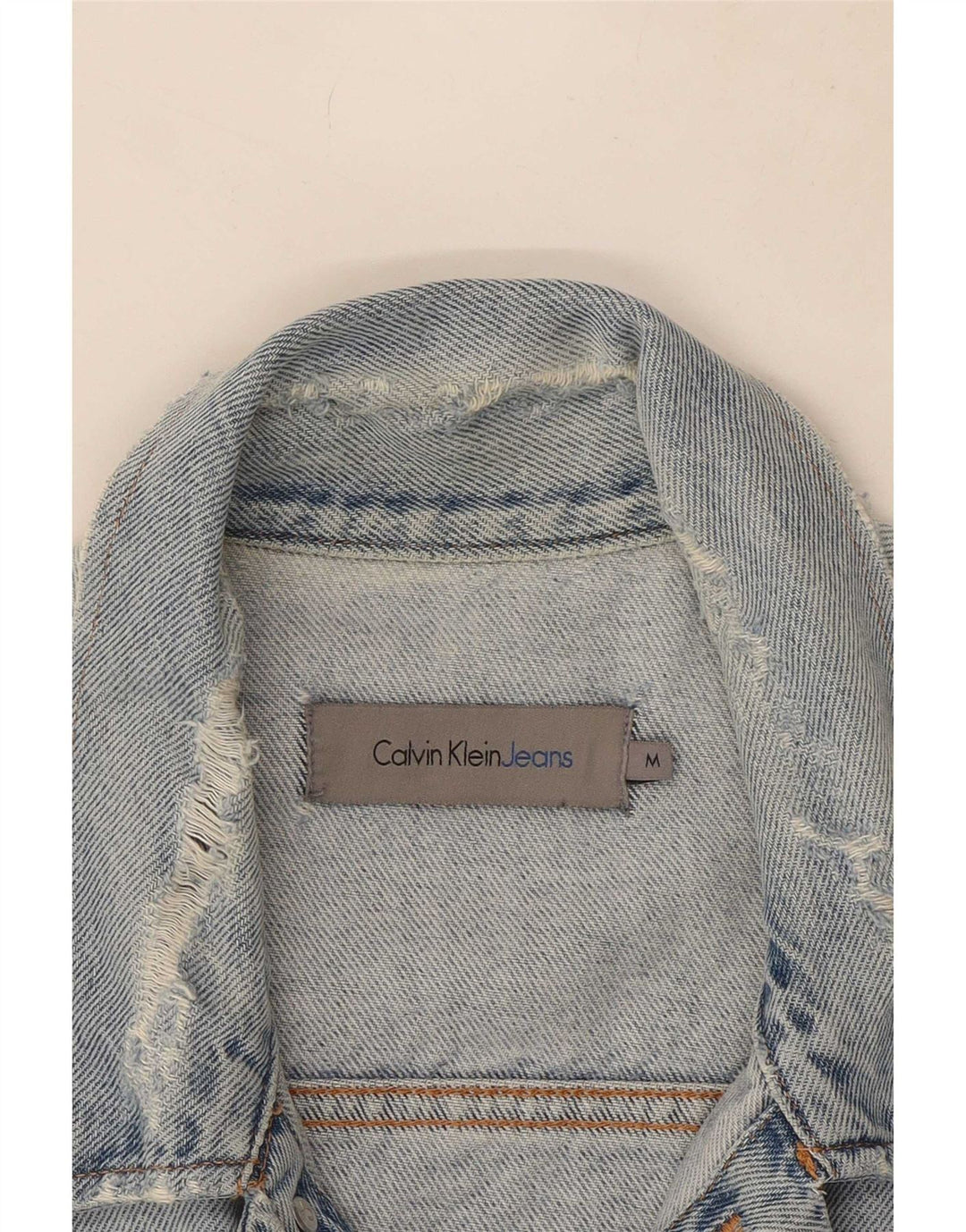 Мужская джинсовая куртка Calvin Klein Jeans UK 38, средний синий хлопок
