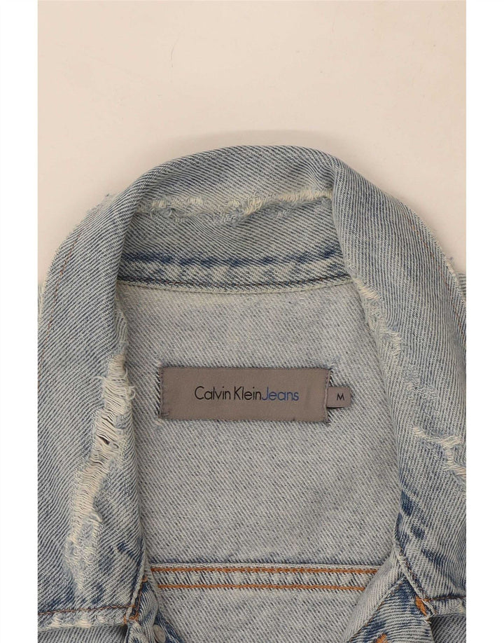 Мужская джинсовая куртка Calvin Klein Jeans UK 38, средний синий хлопок