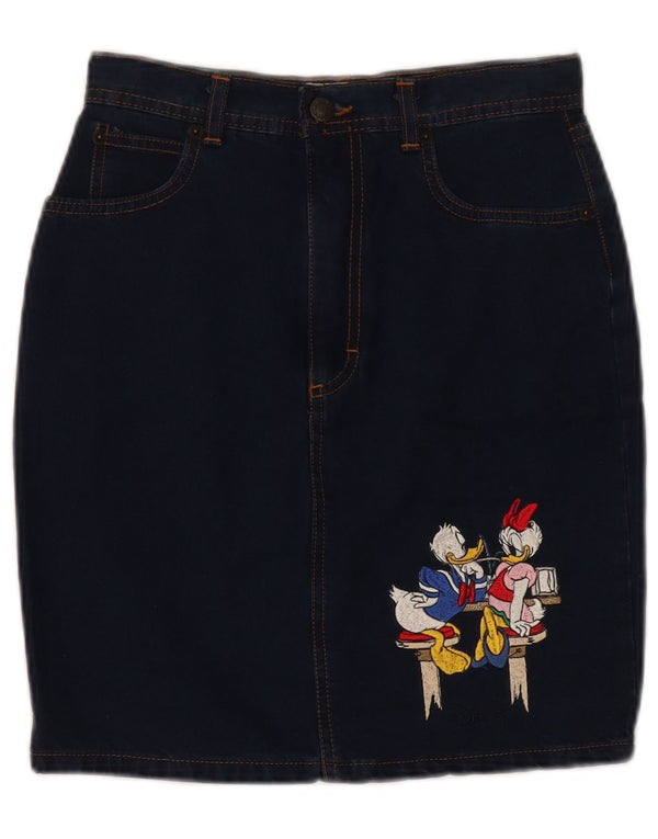 Emmanuel Shvili Женская джинсовая юбка Donald Duck IT 40 Small W26 Темно-синий