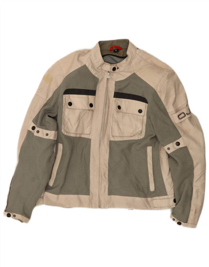 Женская гоночная куртка OJ ATMOSFERE UK 14, средний бежевый цвет, полиамид с цветными блоками