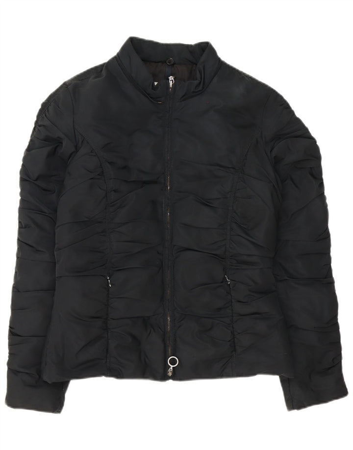 Moncler Женская стеганая куртка, размер 2, средний черный полиэстер
