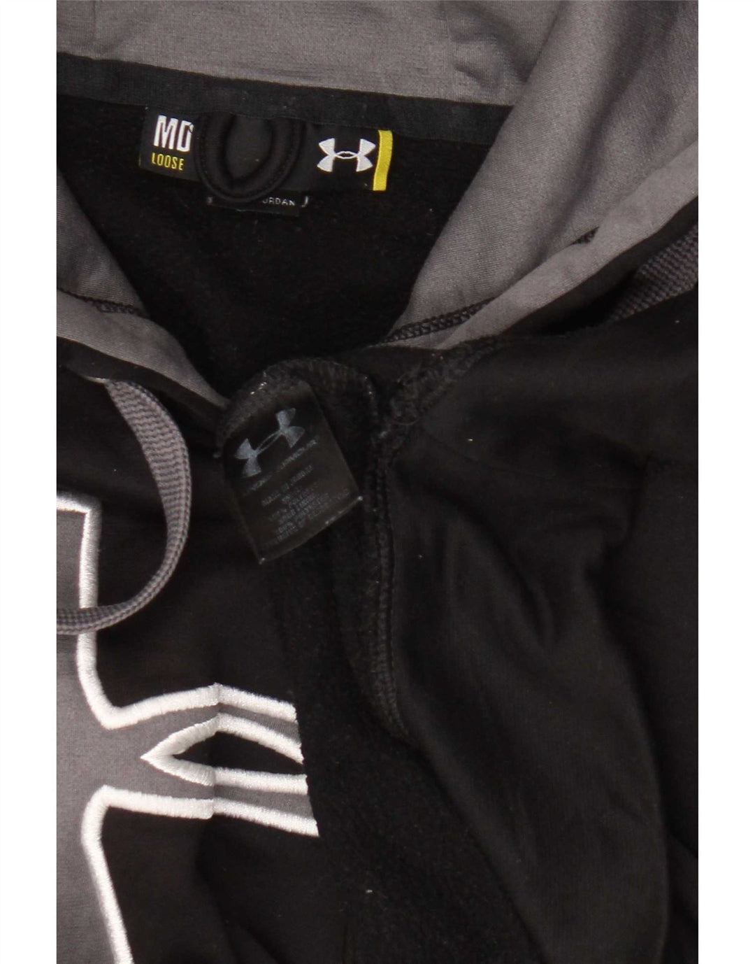 Мужской джемпер с капюшоном Under Armour, средний черный, полиэстер