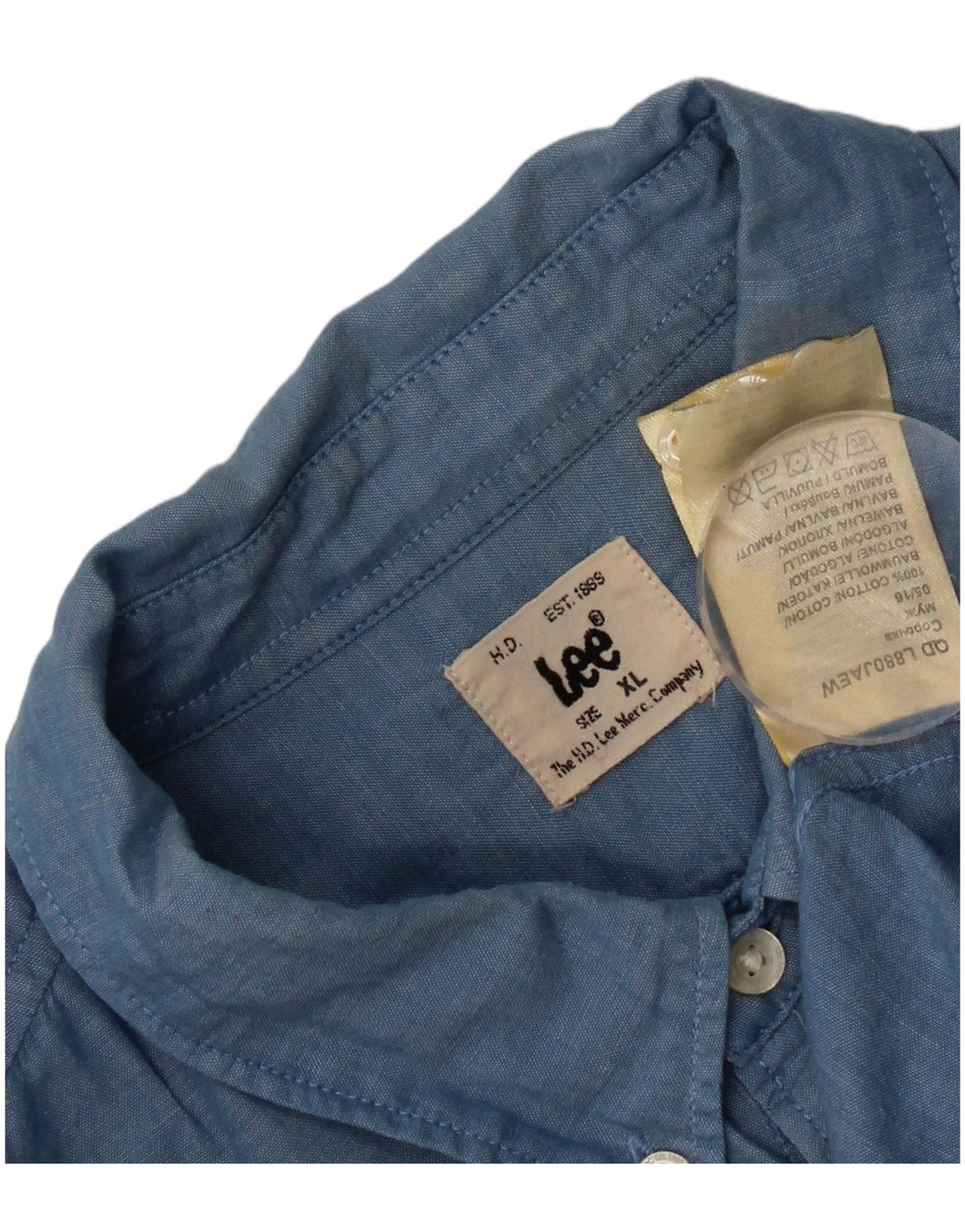Мужская рубашка Lee XL, синяя, хлопок