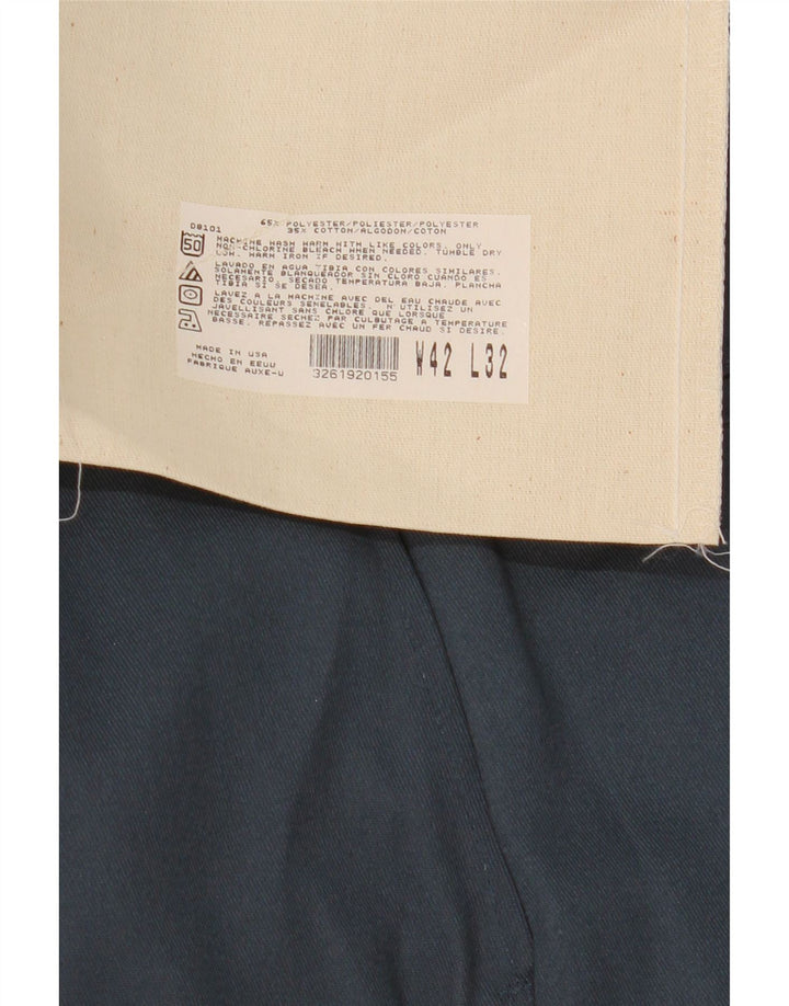 Мужские прямые брюки чинос Dickies W42 L32 синие из полиэстера
