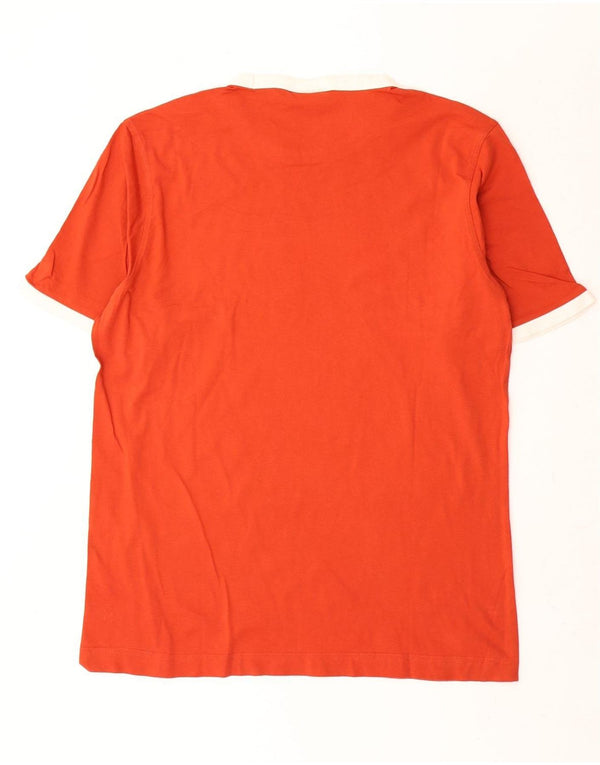 Puma Mens Graphic T-Shirt Top Large Orange Cotton