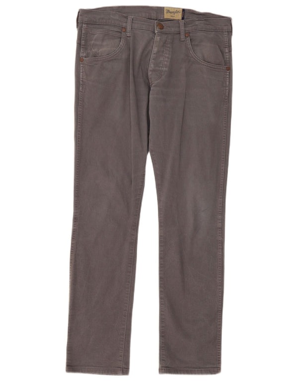Мужские прямые джинсы Wrangler Spencer W32 L32 серого цвета, хлопок