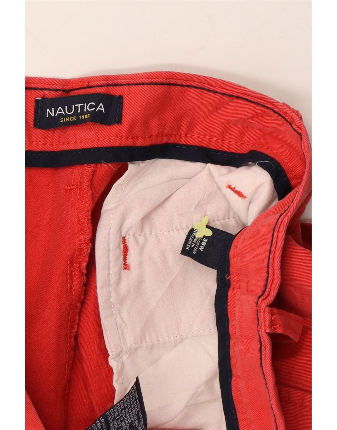 NAUTICA Mens Chino Shorts W36 Large  Red Cotton Vintage Nautica and Second-Hand Nautica from Messina Hembry 