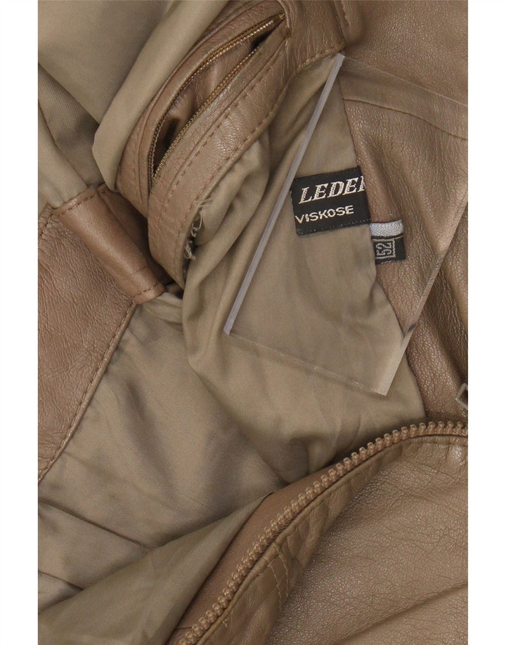 Мужская кожаная куртка VINTAGE UK 38, кожа среднего коричневого цвета