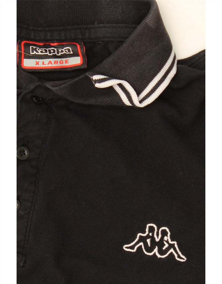 KAPPA Mens Polo Shirt XL Black Cotton Vintage Kappa and Second-Hand Kappa from Messina Hembry 