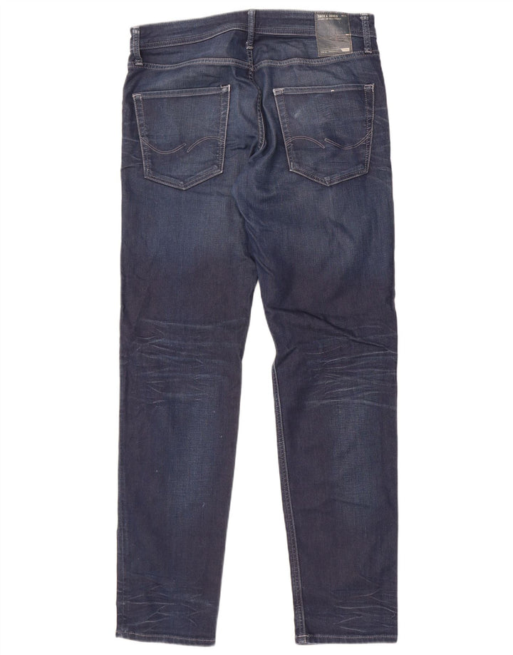 Мужские узкие джинсы Jack & Jones W32 L34 синие, хлопок