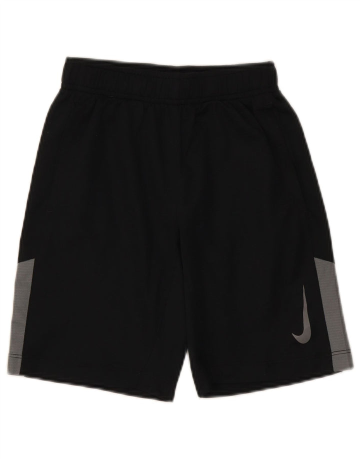 Спортивные шорты Nike Dri Fit для мальчиков 8–9 лет, маленькие черные, полиэстер с цветными блоками