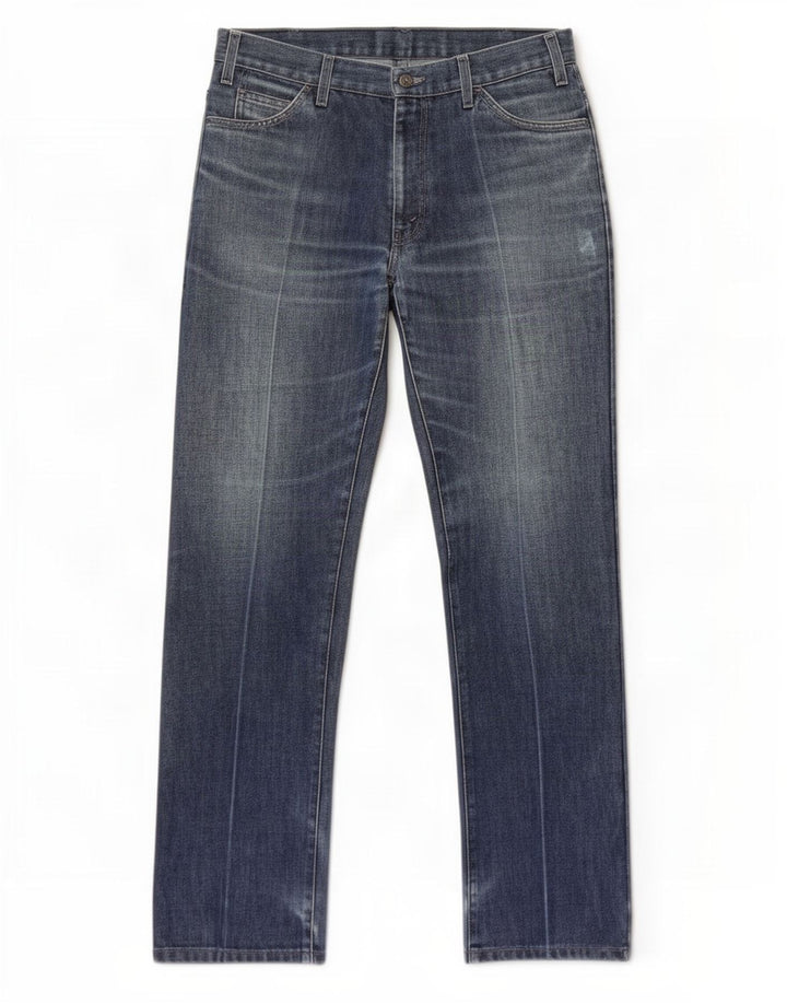 Мужские потертые прямые джинсы Levi's W33 L34, синий хлопок