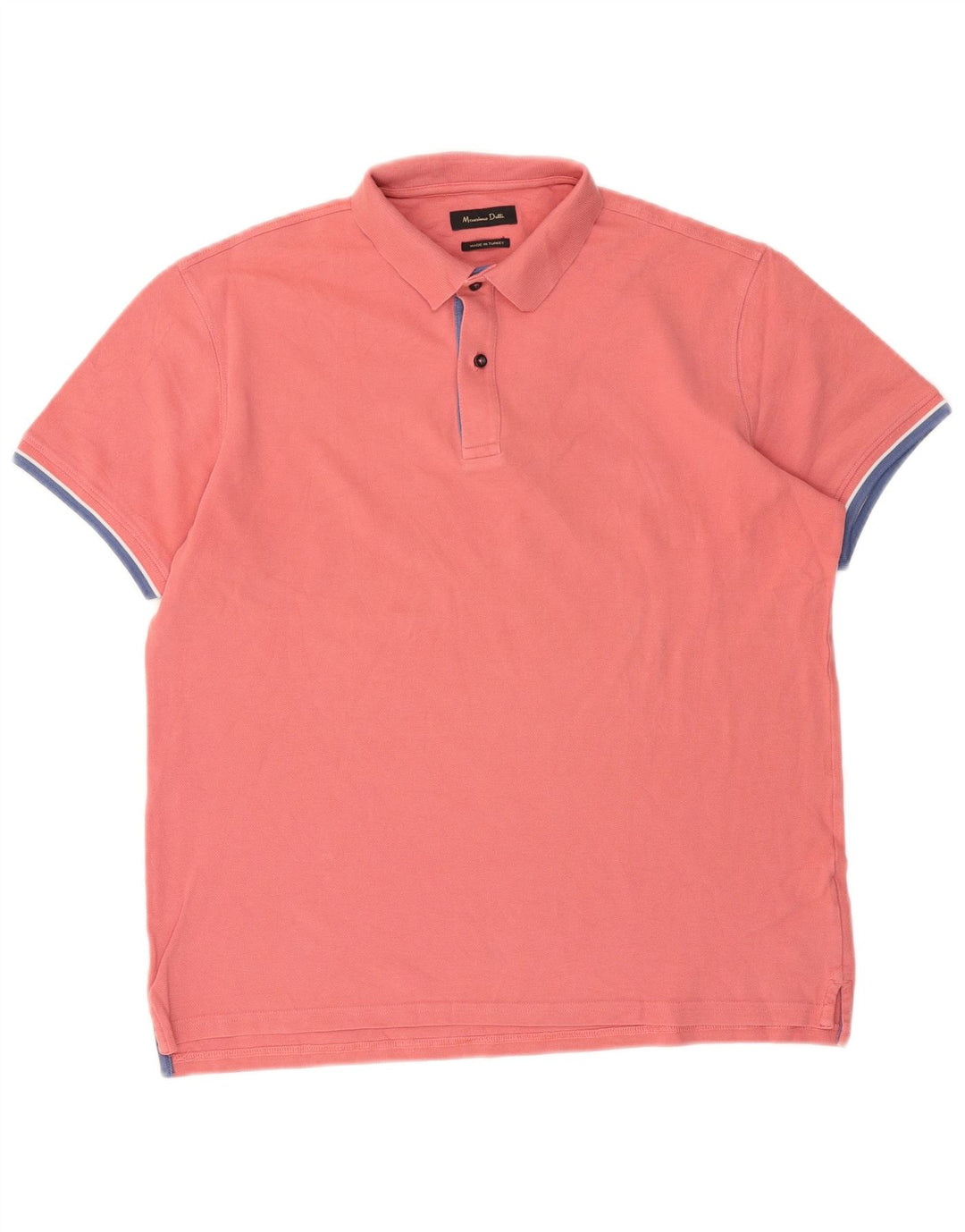 Мужская рубашка-поло Massimo Dutti XL, розовый хлопок