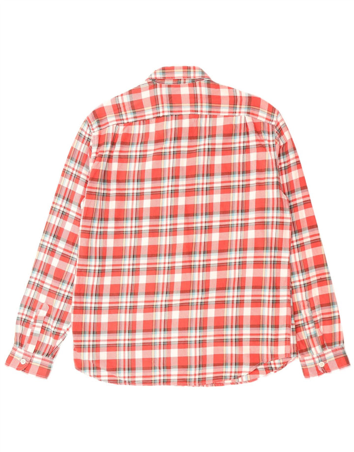 Мужская фланелевая рубашка J. CREW, большая красная клетка, хлопок