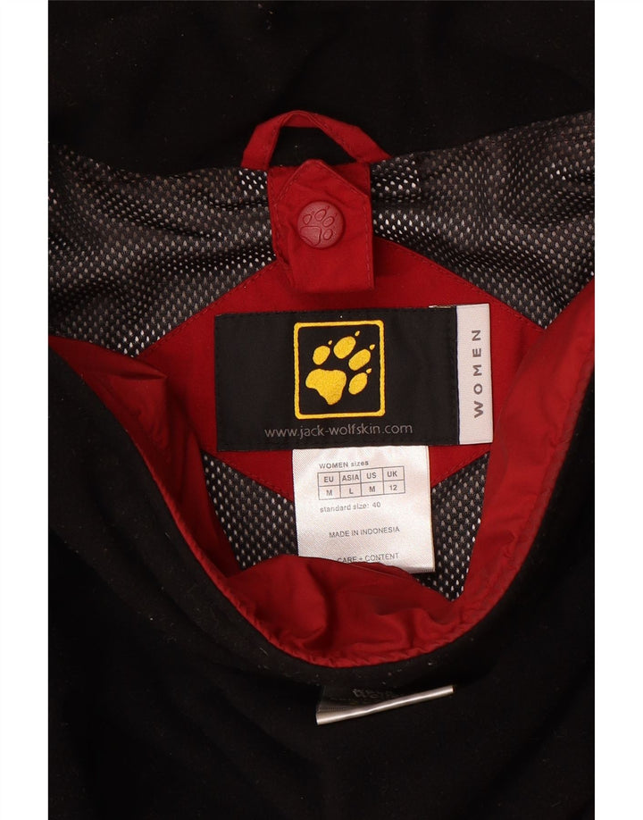 Женская ветровка с капюшоном Jack Wolfskin UK 12, средний красный полиамид