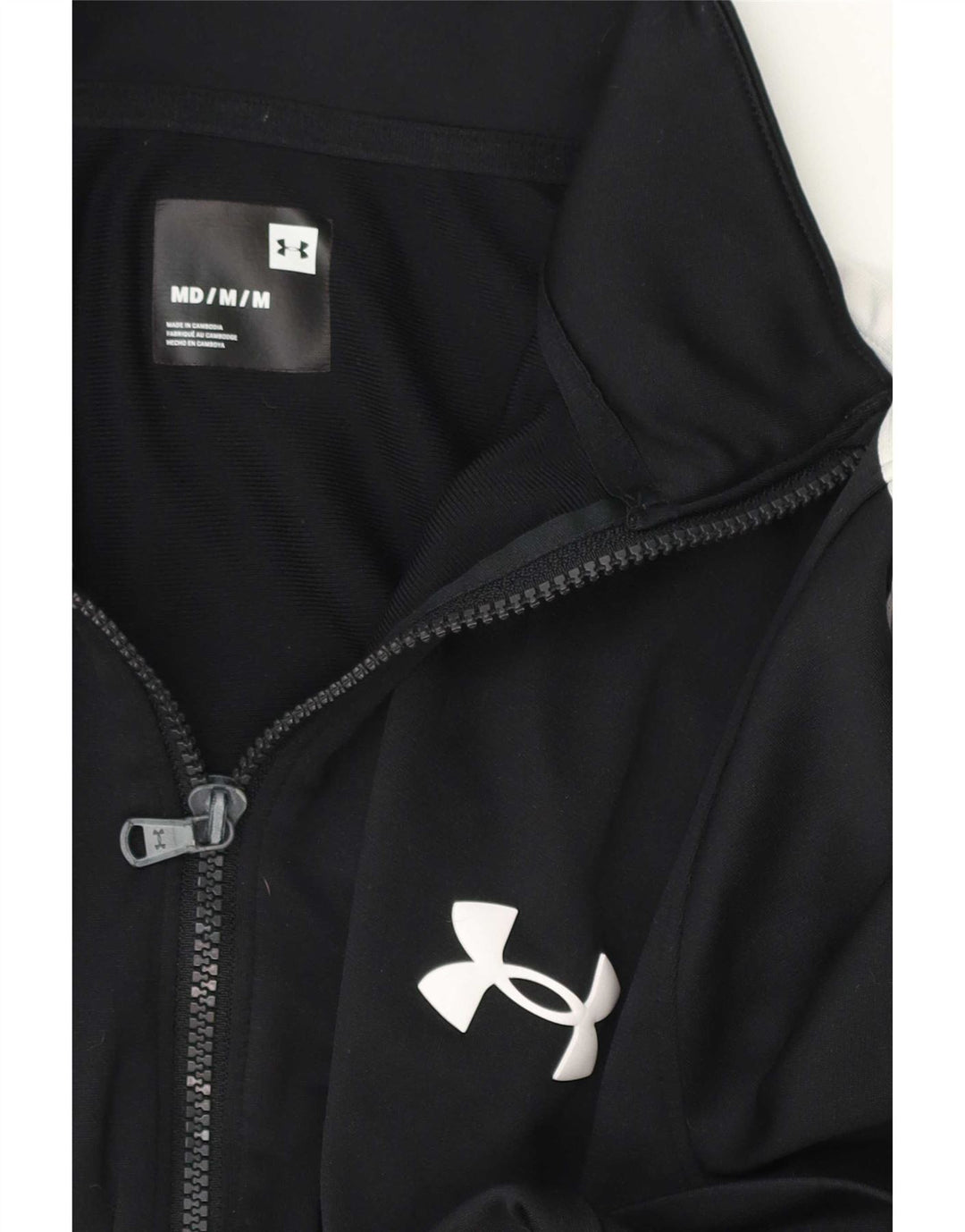 Мужской спортивный костюм Under Armour, верхняя куртка, средний черный, с цветными блоками
