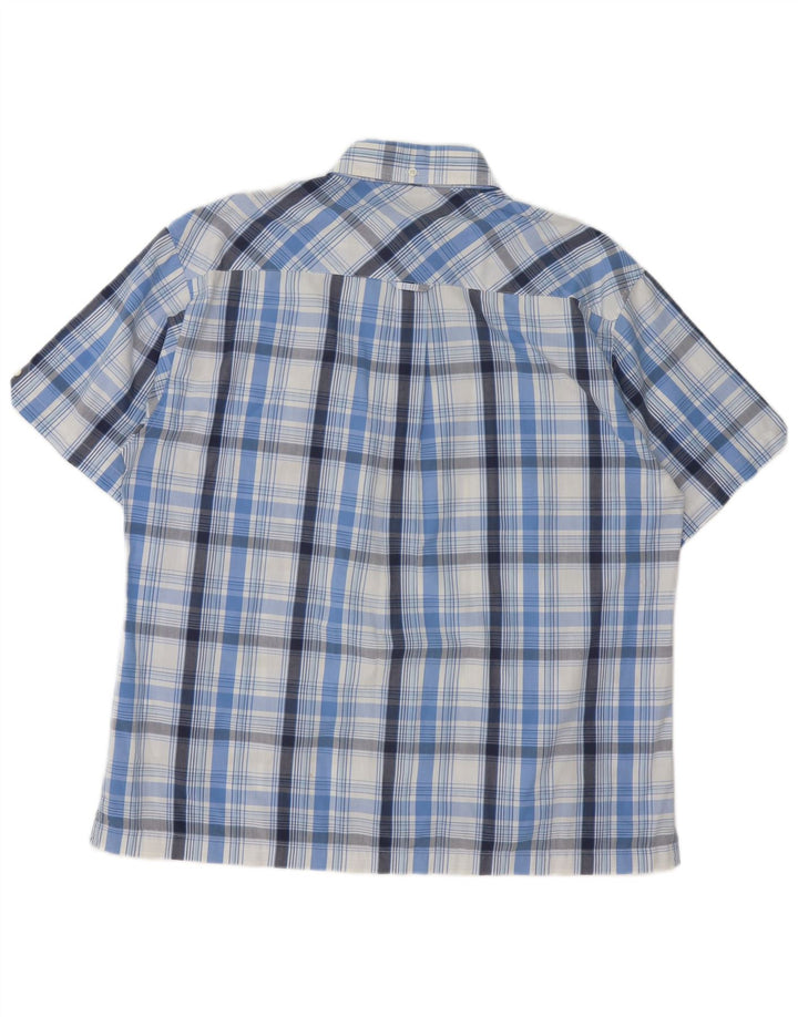Мужская рубашка с коротким рукавом Ben Sherman, большая синяя клетка, хлопок