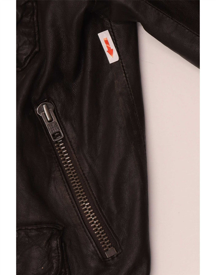 Мужская кожаная куртка Superdry в стиле милитари UK 42 XL Коричневая