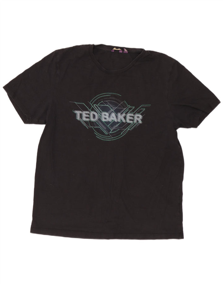 Мужская футболка с рисунком TED BAKER, размер 6, 2XL, черная