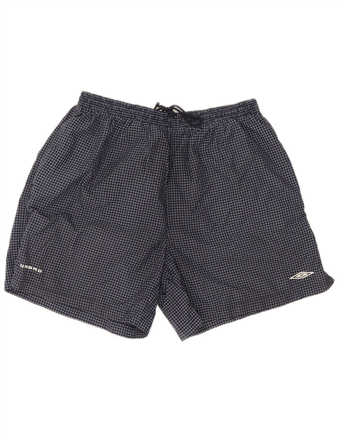 Мужские спортивные шорты Umbro 2XL, темно-синие, нейлон в клетку
