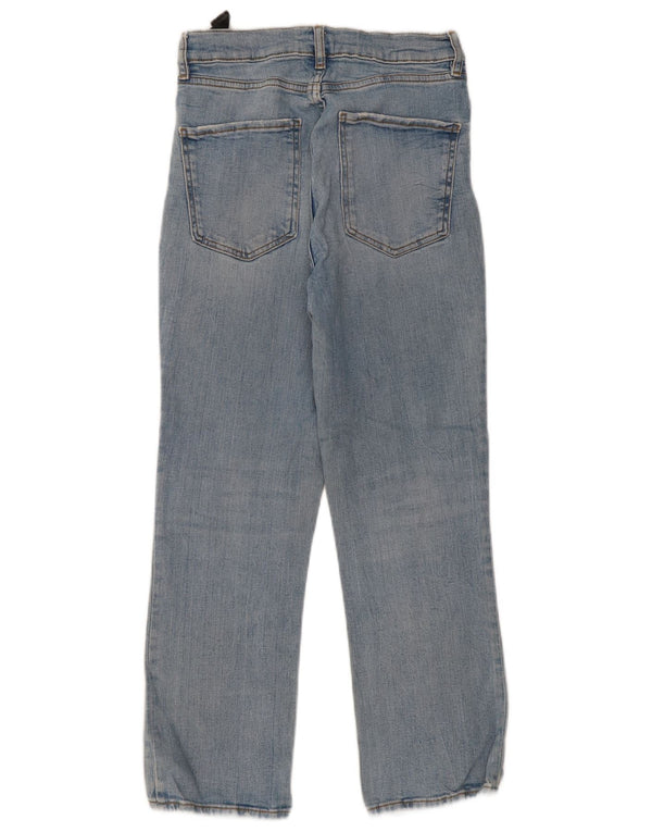 Женские прямые джинсы Zara с высокой талией EU 36 XS W26 L27, синий хлопок