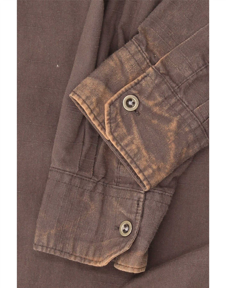 Мужская рубашка стандартного кроя Wrangler, маленькая коричневая, хлопок
